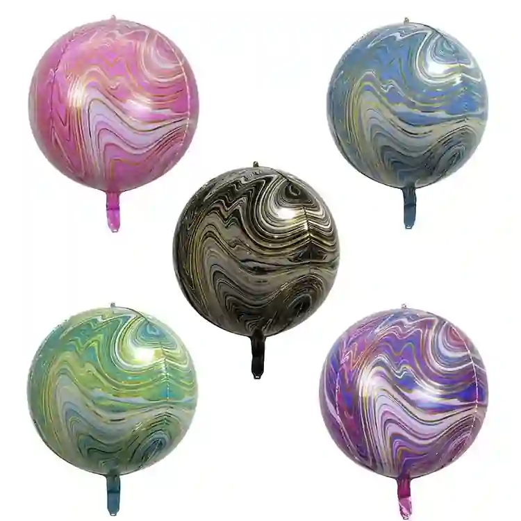 بالونات فويل هيليوم فويل دائرية ملونة مموه 22 انش